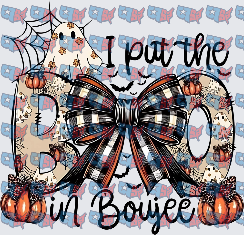 I Put The Boo In Boujee Halloween Ghost Bow (DTF)