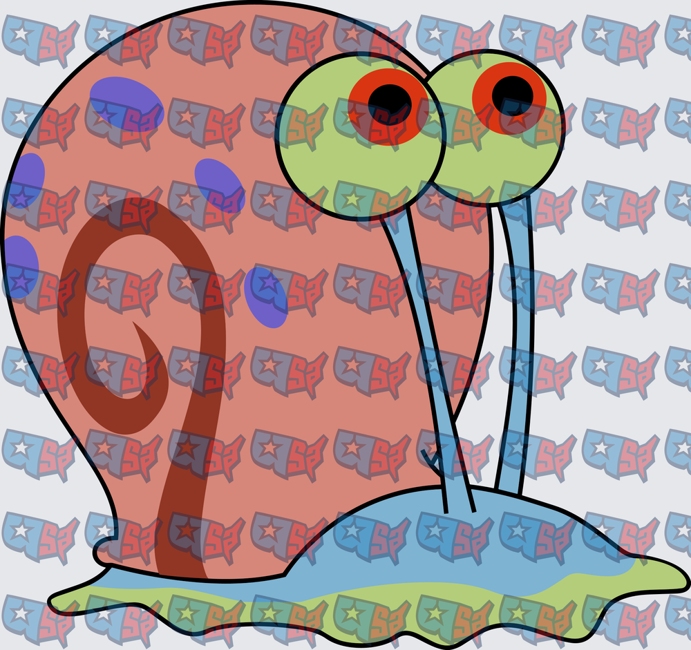 Cartoon Pet Snail with Big Eyes and Pink Shell (DTF)