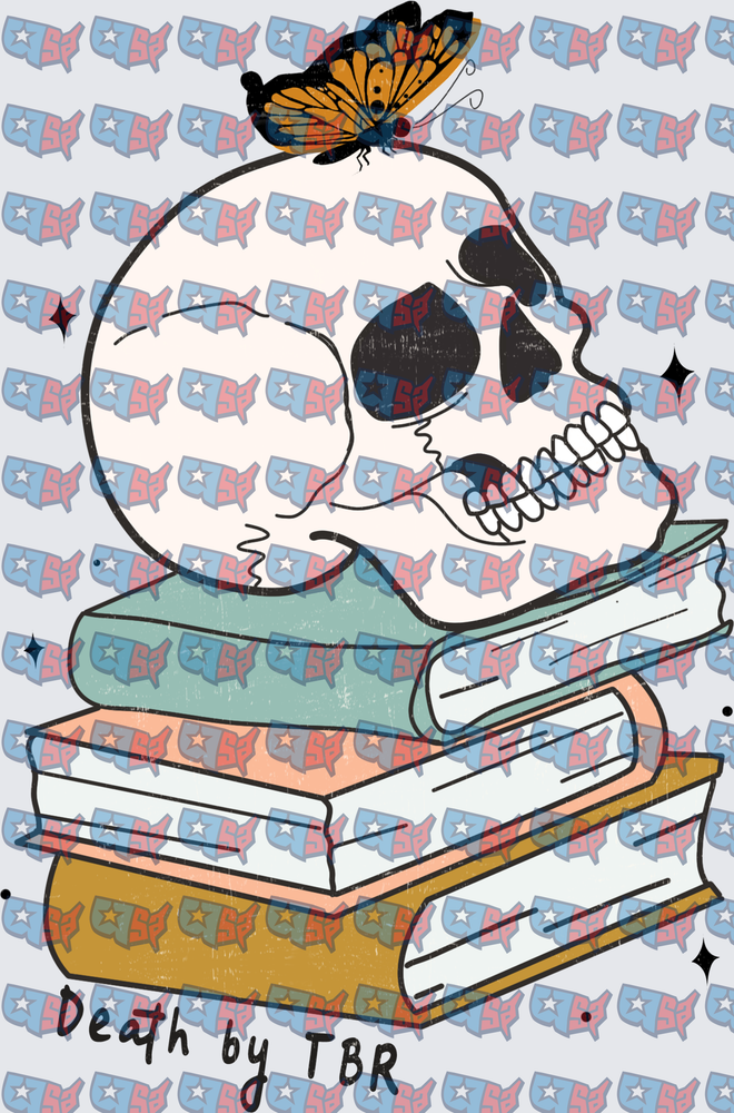 Death By TBR Skull Books Butterfly (DTF)
