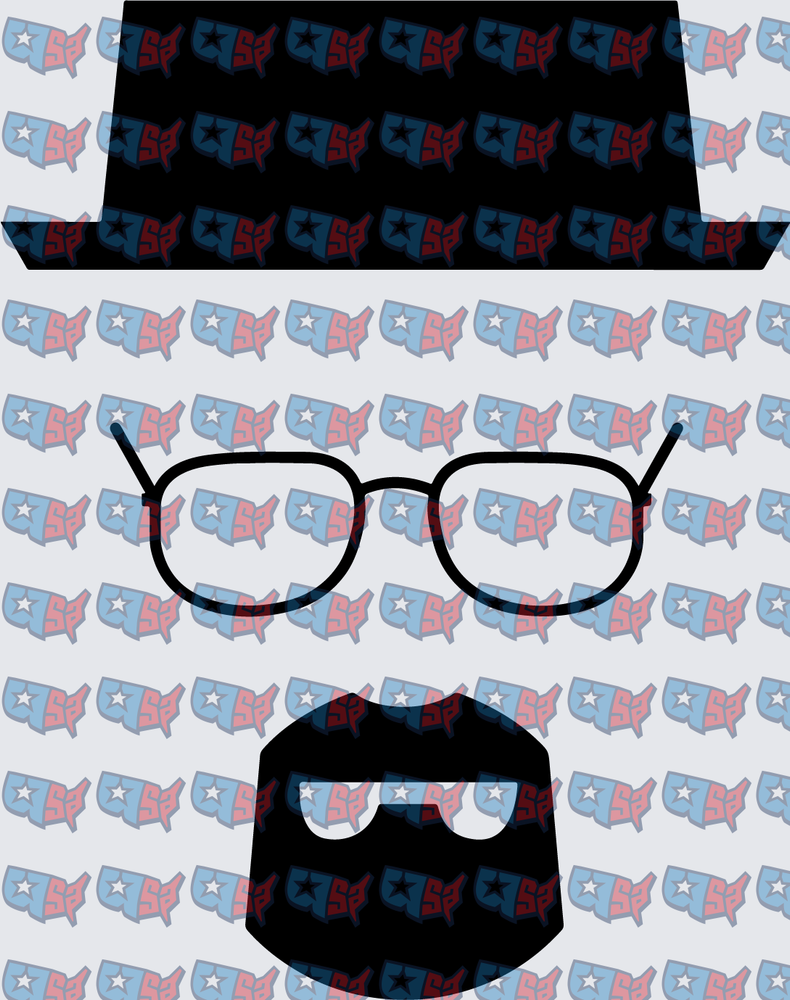 Disguise Kit Hat Glasses Mustache Beard Silhouette (DTF)