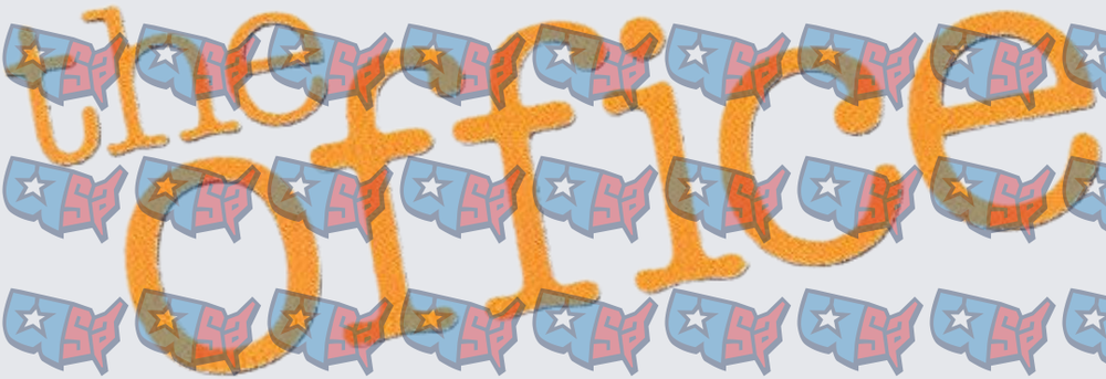 The Office Retro Groovy Text USA Pattern (DTF)
