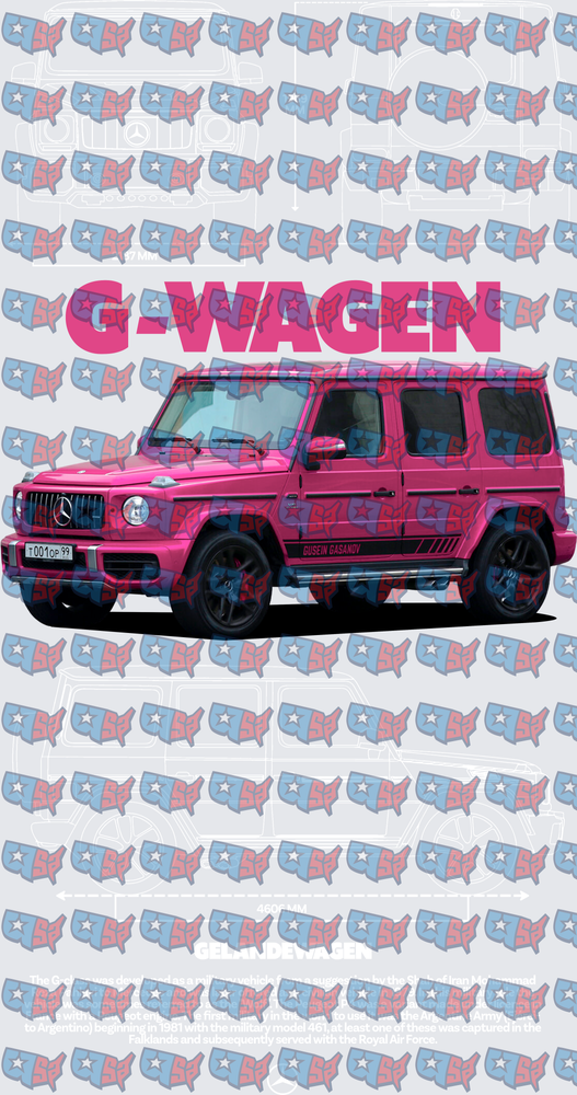 Hot Pink Luxury SUV G-Wagen Graphic (DTF)
