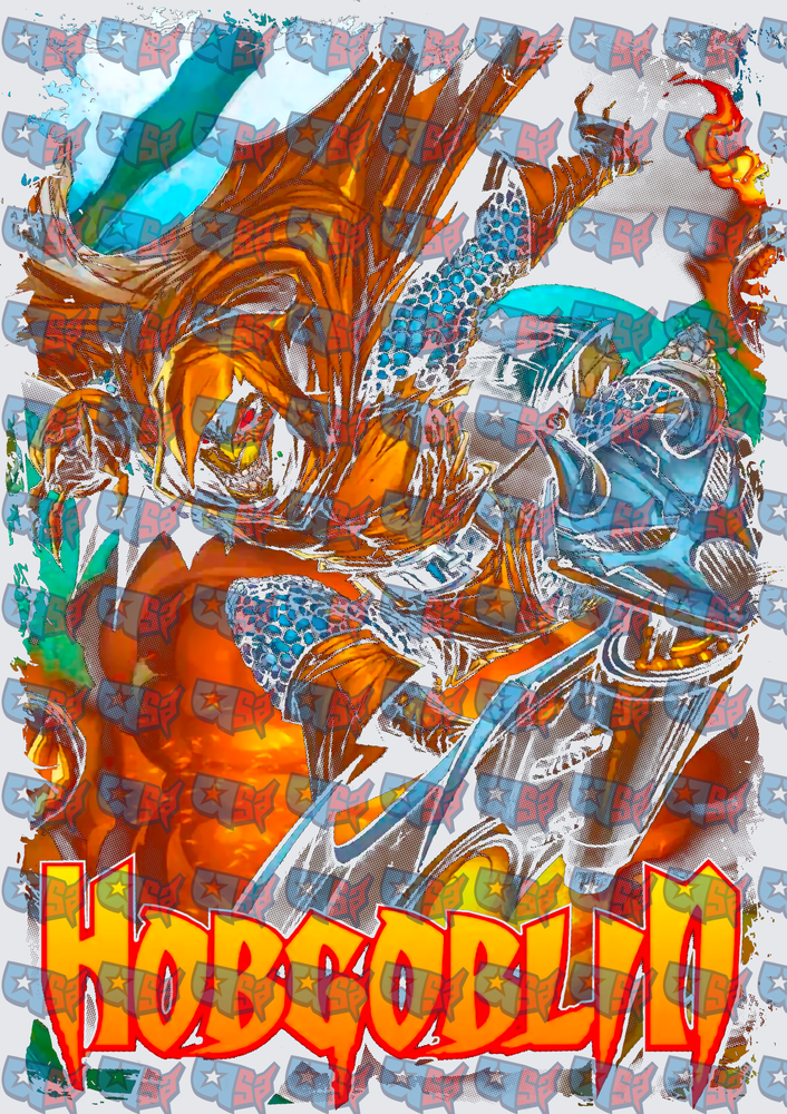 Hobgoblin Fiery Comic Villain Action Art (DTF)