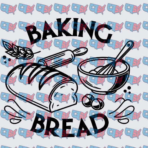 Baking Bread Loaf Rolling Pin Mixing Bowl (DTF)