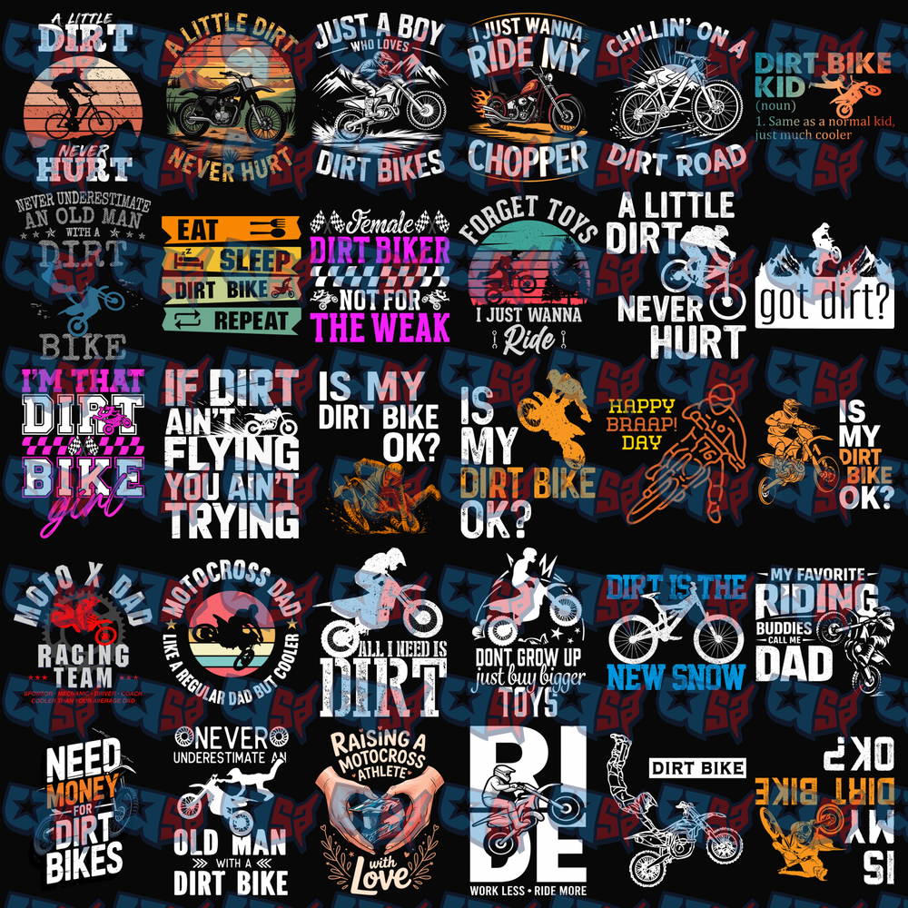 Dirt Bike Motocross Quotes Bundle Pack (DTF)