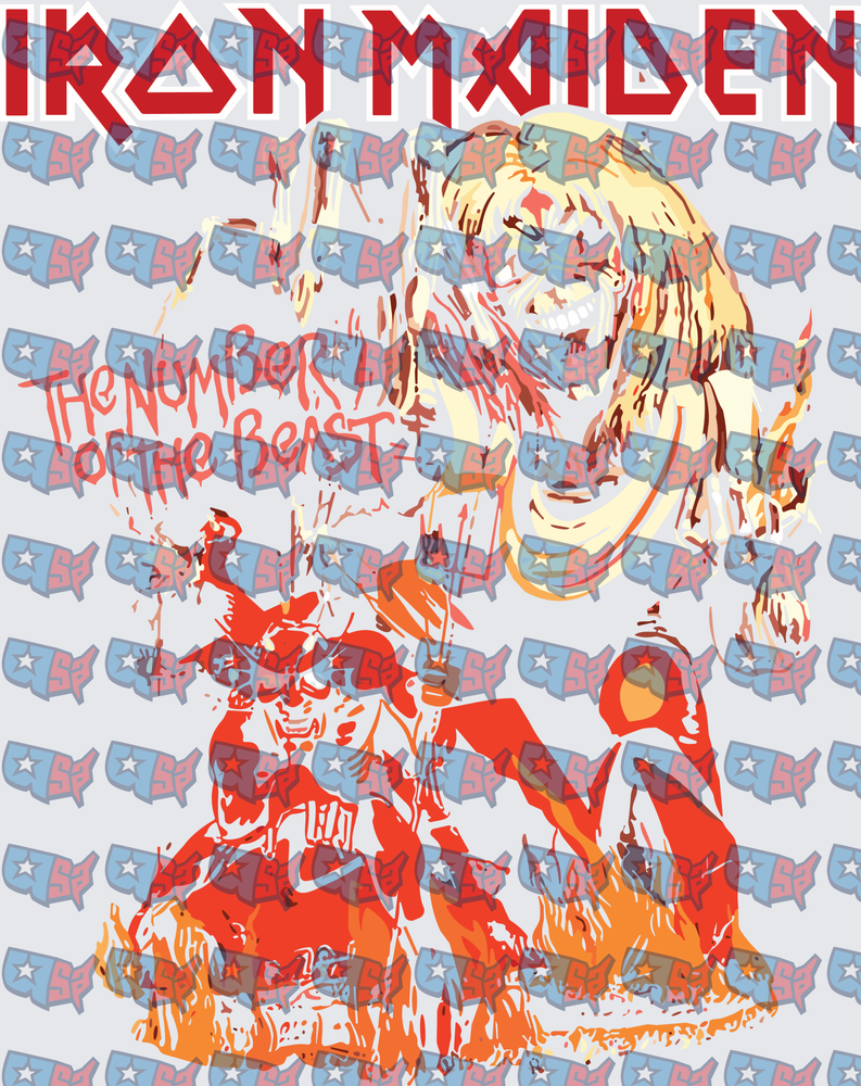 Iron Maiden Number Of The Beast Eddie Flames (DTF)