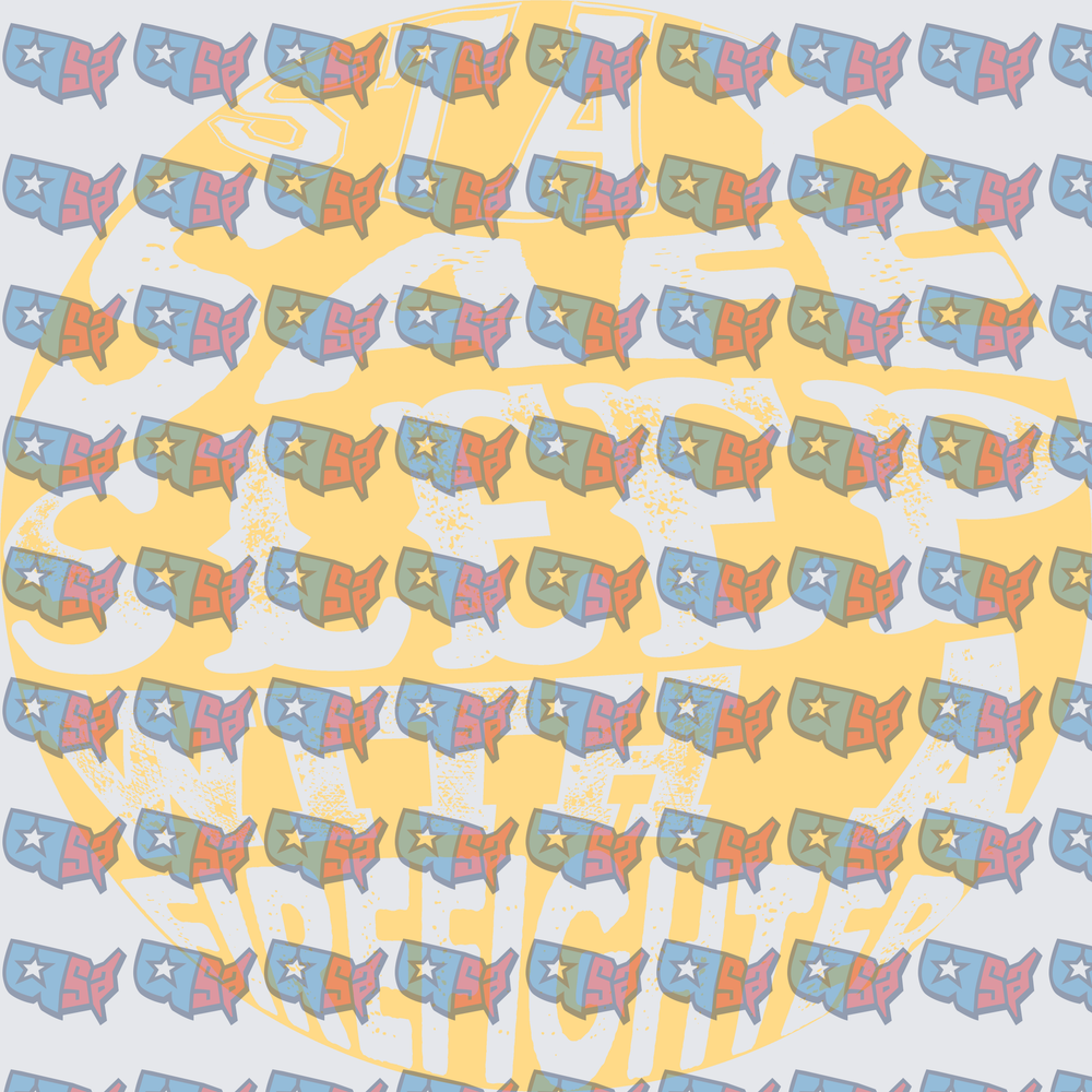 Retro USA Map Star Pattern with Varsity Text (DTF)