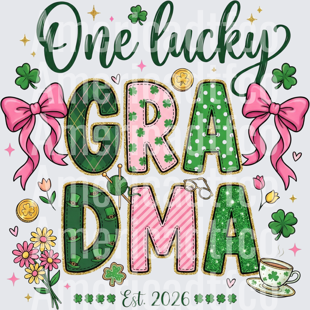 One Lucky Grandma Est 2026 St Patricks Day (DTF)