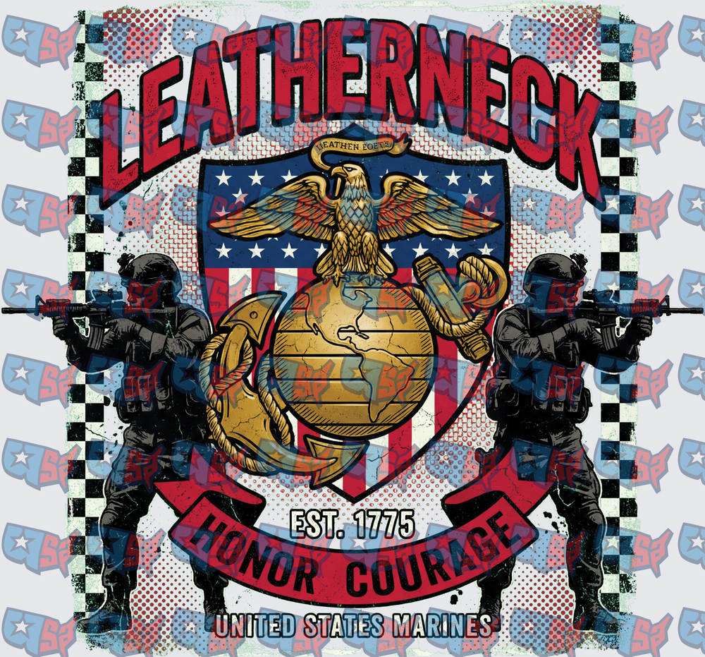 Leatherneck USMC Eagle Globe Anchor Honor Courage Est 1775 (DTF)