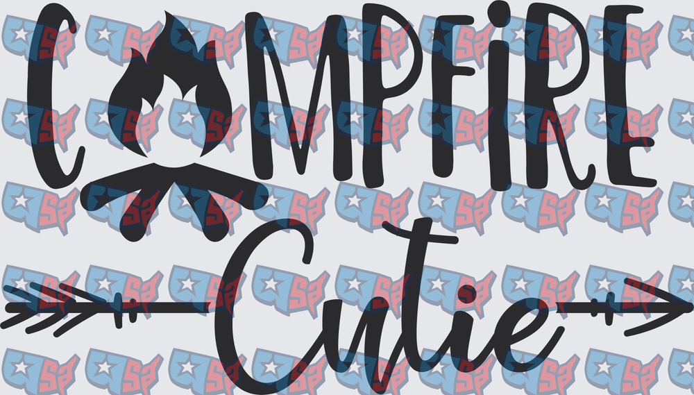 Campfire Cutie Arrow Outdoor Typography Design (DTF)