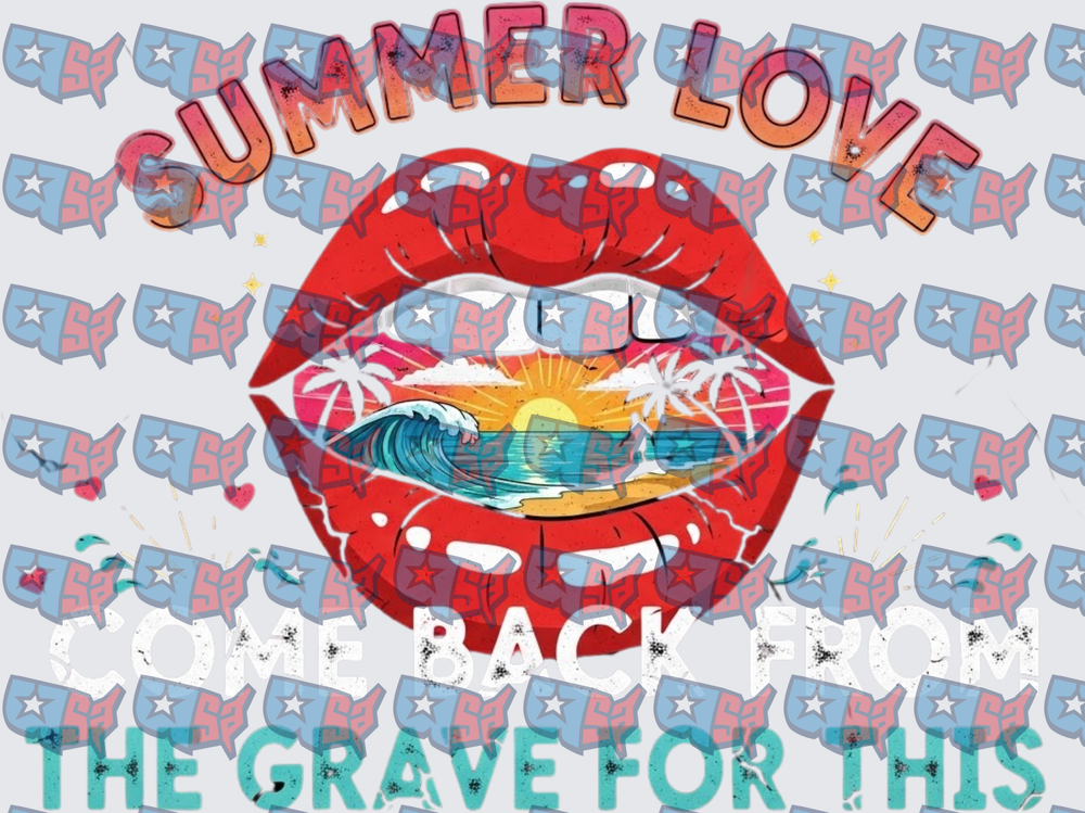 Summer Love Come Back From The Grave Lips Beach Scene (DTF)