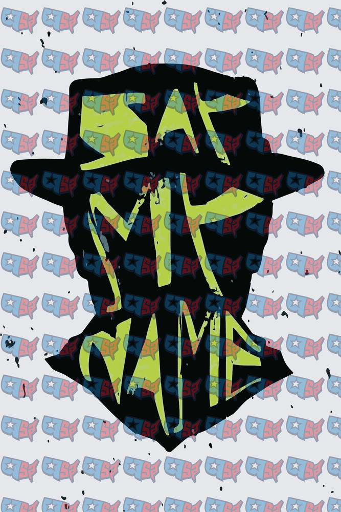 Say My Name Masked Villain Silhouette Graffiti (DTF)