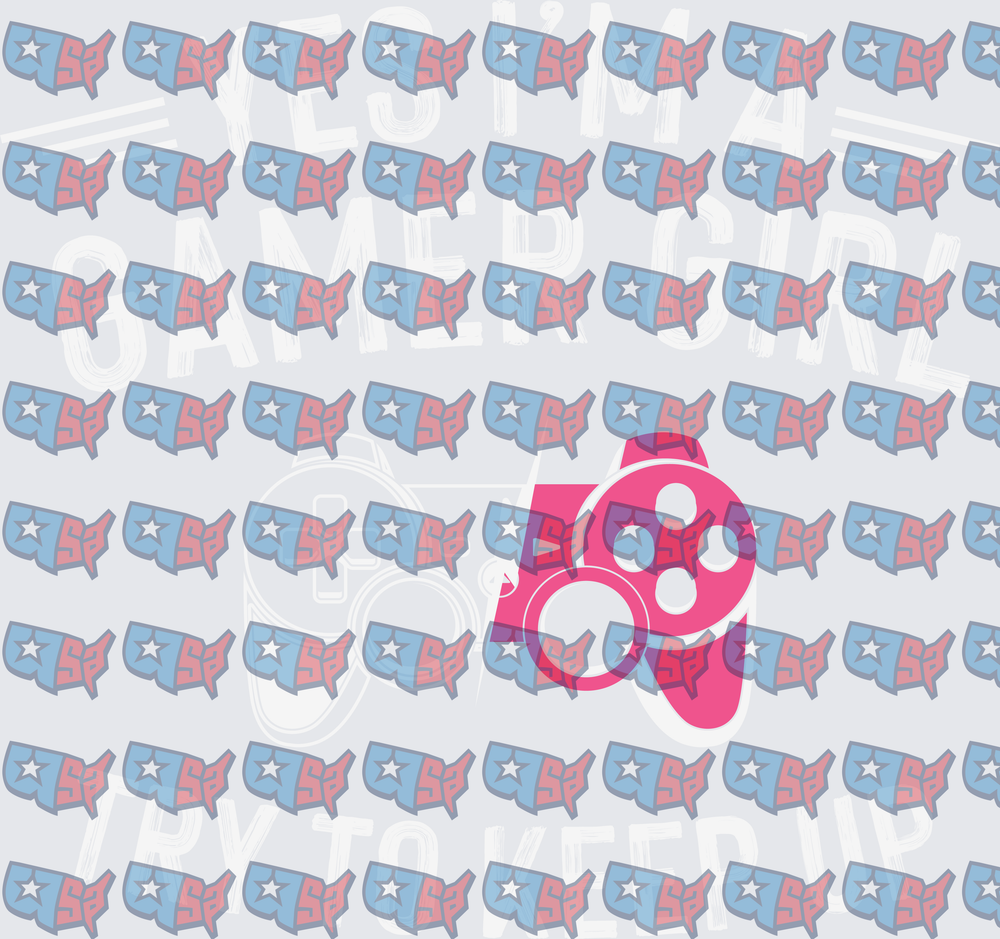 Yes I'm A Gamer Girl USA Pattern Design (DTF)