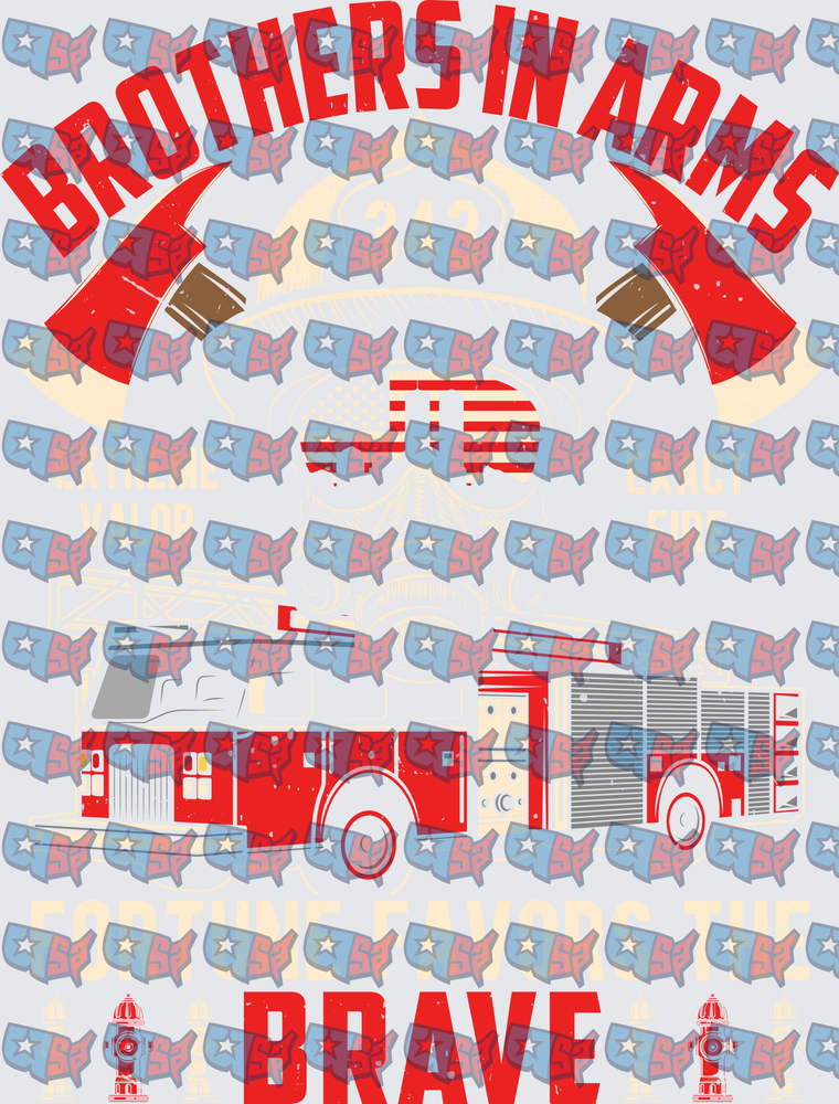 Brothers In Arms Brave Firefighter Fire Truck (DTF)