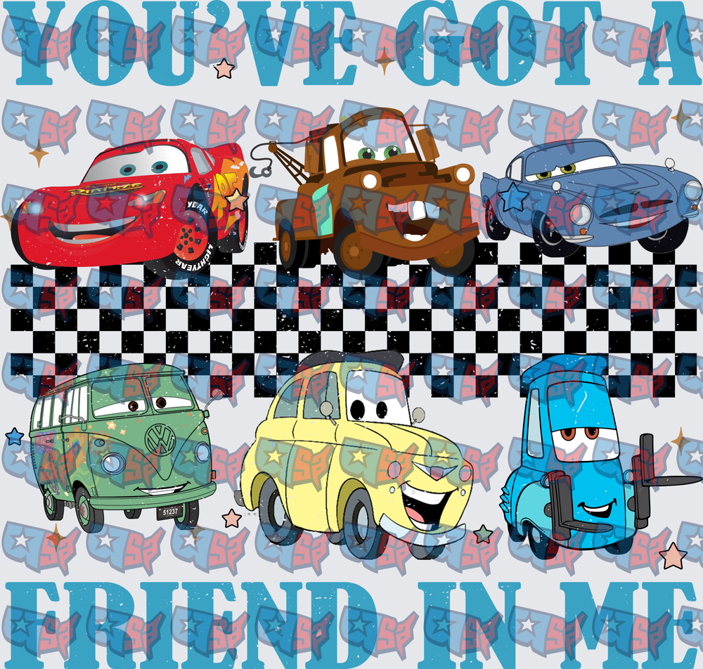 You've Got A Friend In Me Racing Cars Characters (DTF)