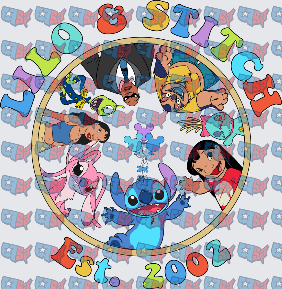 Lilo & Stitch Est. 2002 Character Circle (DTF)