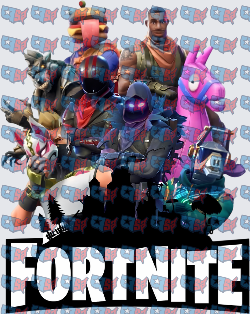 Fortnite Skins Squad Group Character Collage (DTF)