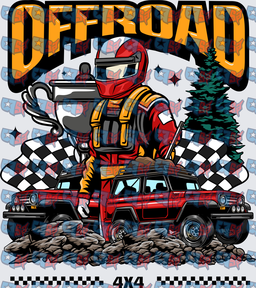 Offroad 4x4 Racing Champion Trophy Winner Design (DTF)