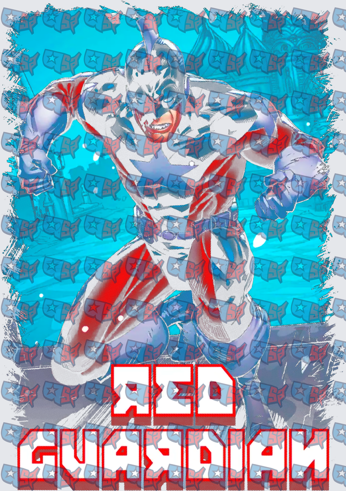 Red Guardian Marvel Comic Book Style Art (DTF)