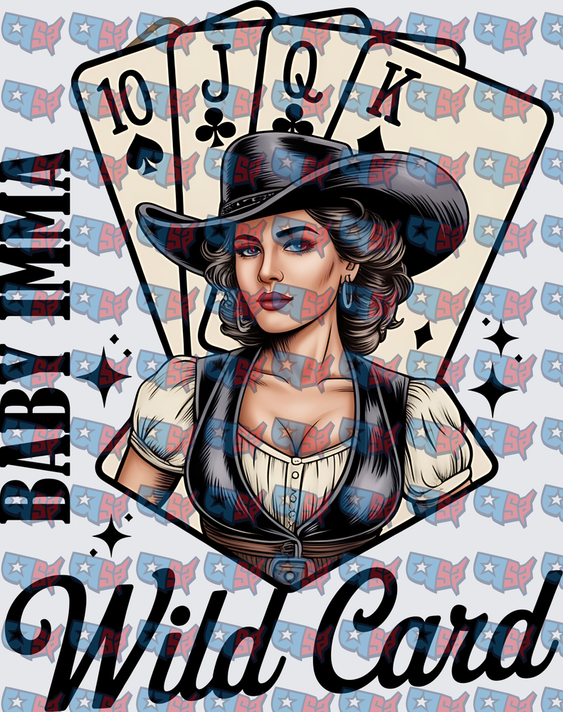 Baby Mama Wild Card Cowgirl Playing Cards (DTF)