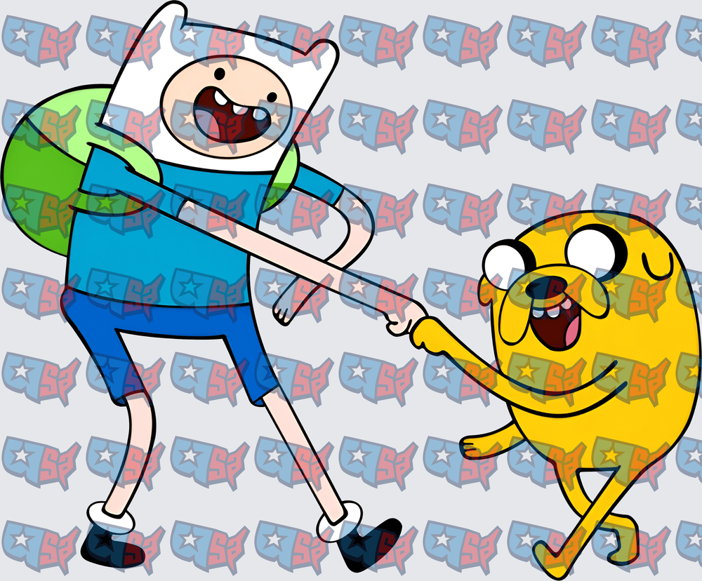 Finn and Jake Fist Bump Adventure Time Duo (DTF)