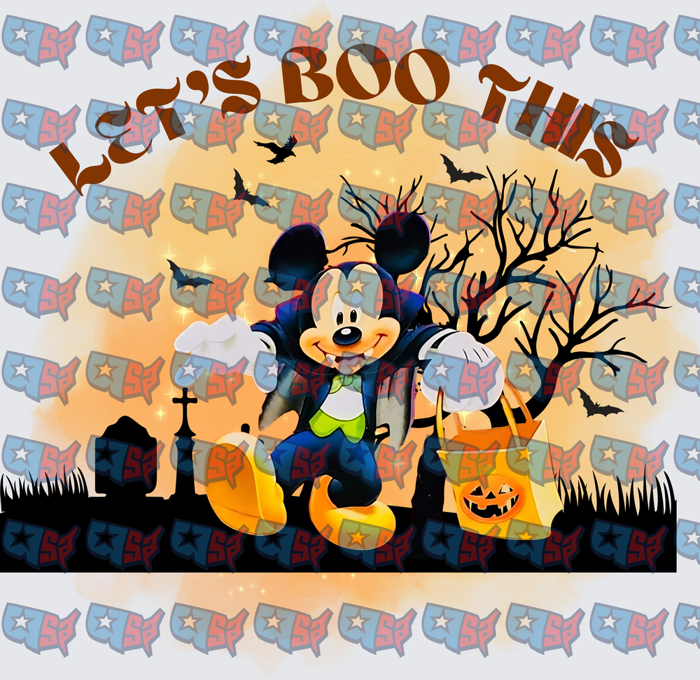 Let's Boo This Halloween Vampire Mouse Spooky Night (DTF)