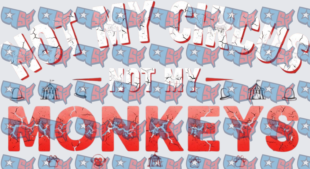 Not My Circus Not My Monkeys Cracked Text (DTF)