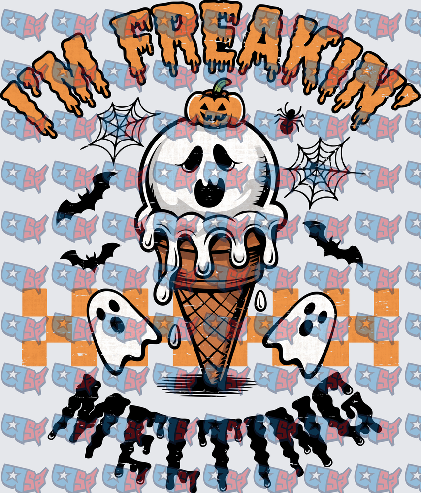 I'm Freakin' Cute Halloween Ghost Ice Cream Cone (DTF)