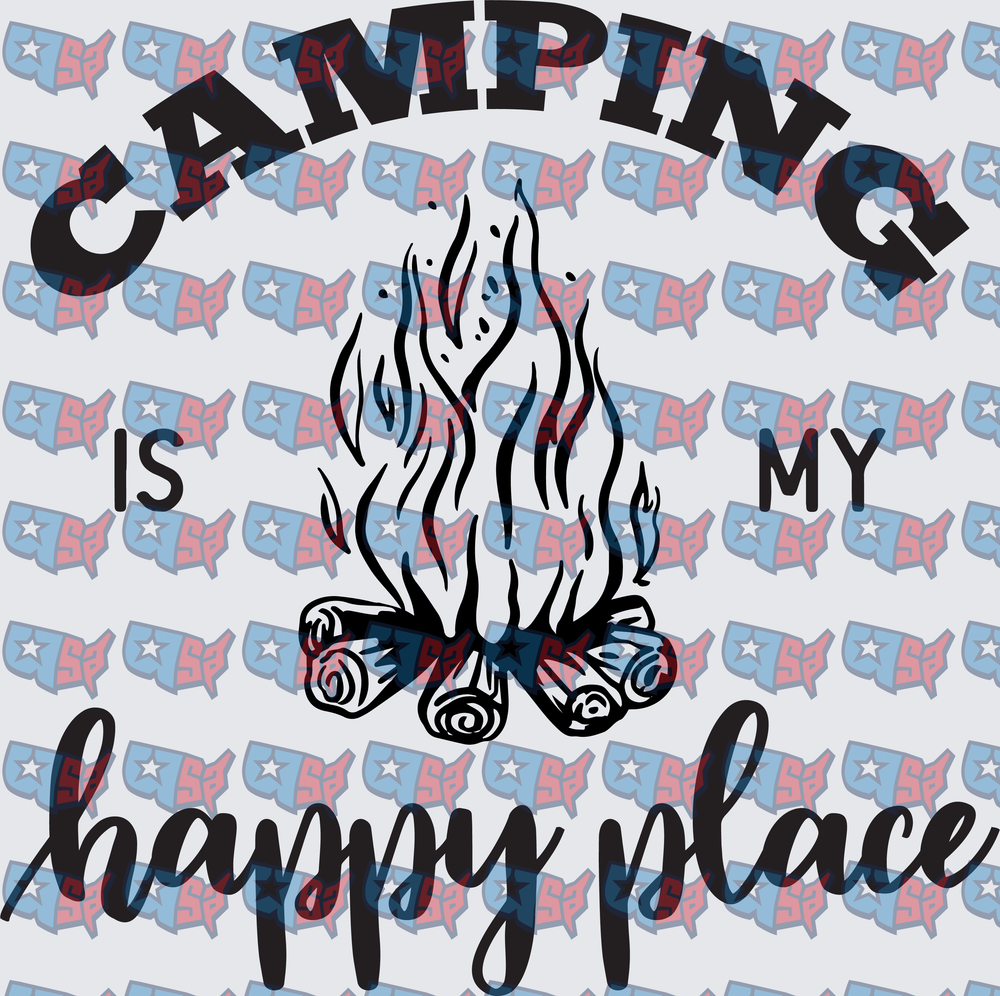 Camping Is My Happy Place Campfire (DTF)