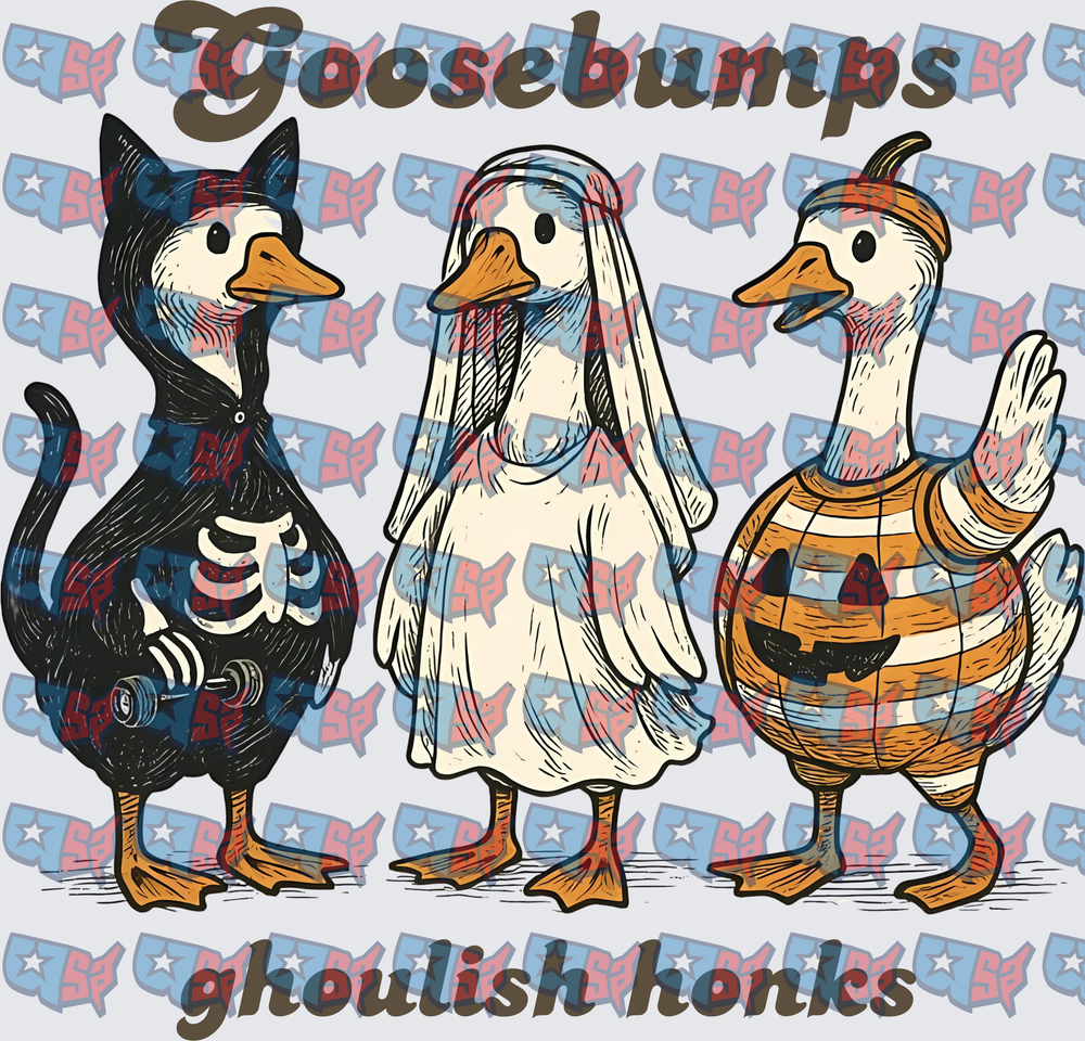Halloween Costume Geese Goosebumps Ghoulish Honks (DTF)