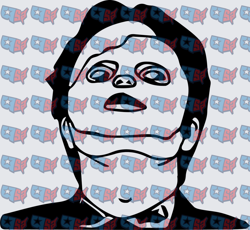 Bold Black White Pop Art Male Portrait (DTF)