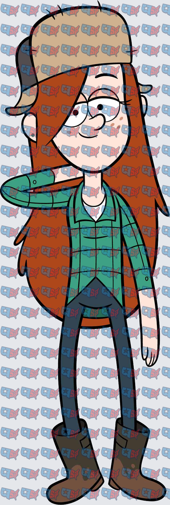 Redhead Girl Backward Cap Green Flannel Shirt (DTF)