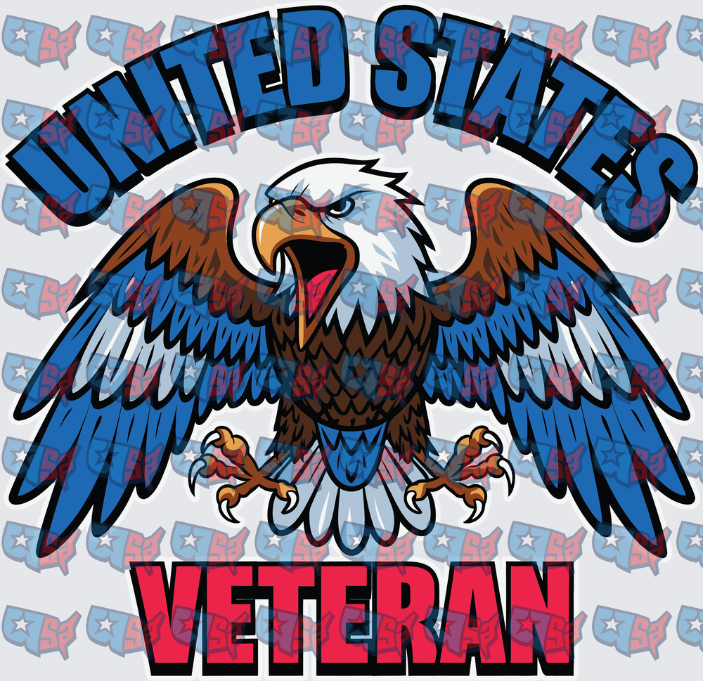 United States Veteran Bold Eagle Wings Spread (DTF)