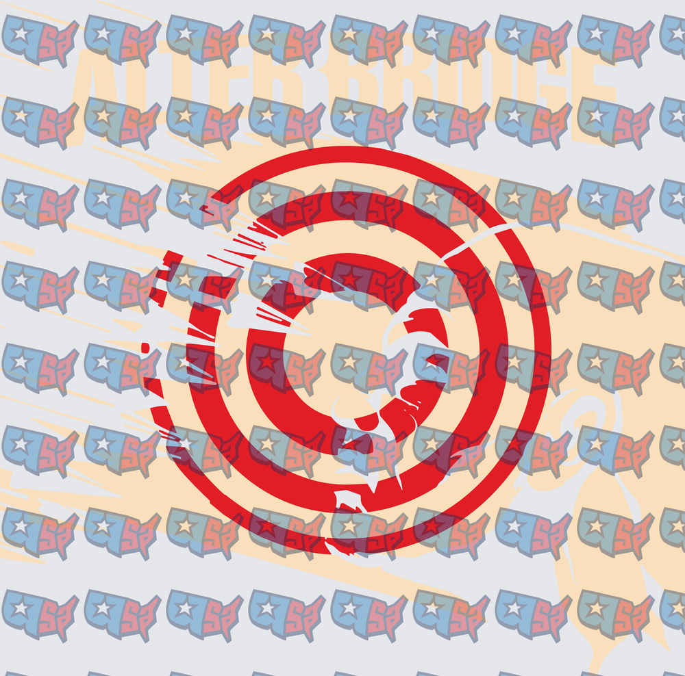 Red White Patriotic Shield Spiral Throw Design (DTF)