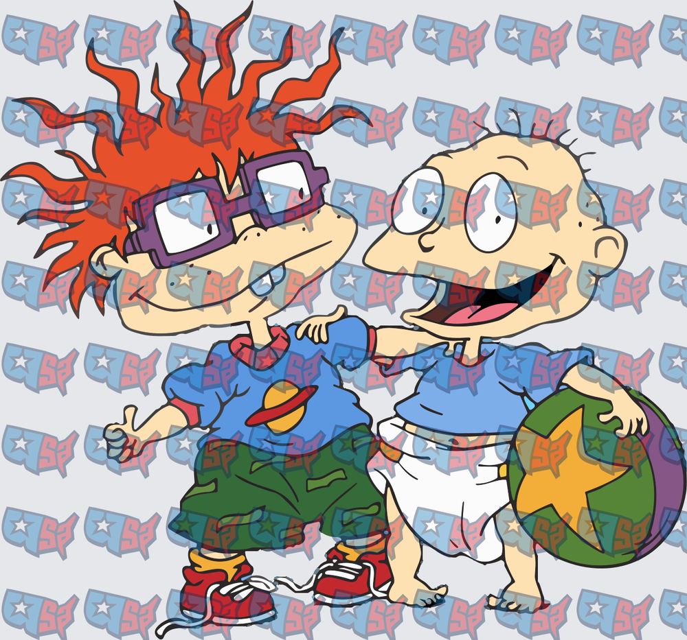 Redhead Toddler With Glasses And Baby Best Friends (DTF)