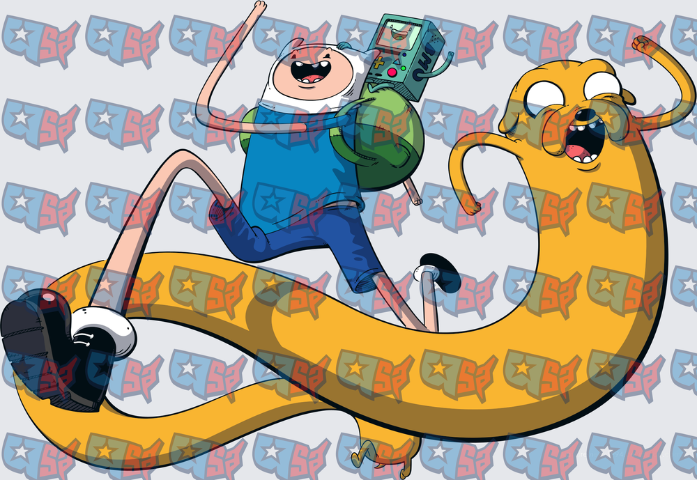 Boy Hero and Stretchy Dog Running Wild (DTF)