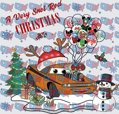 A Very Snot Rod Christmas Holiday Car Scene (DTF)