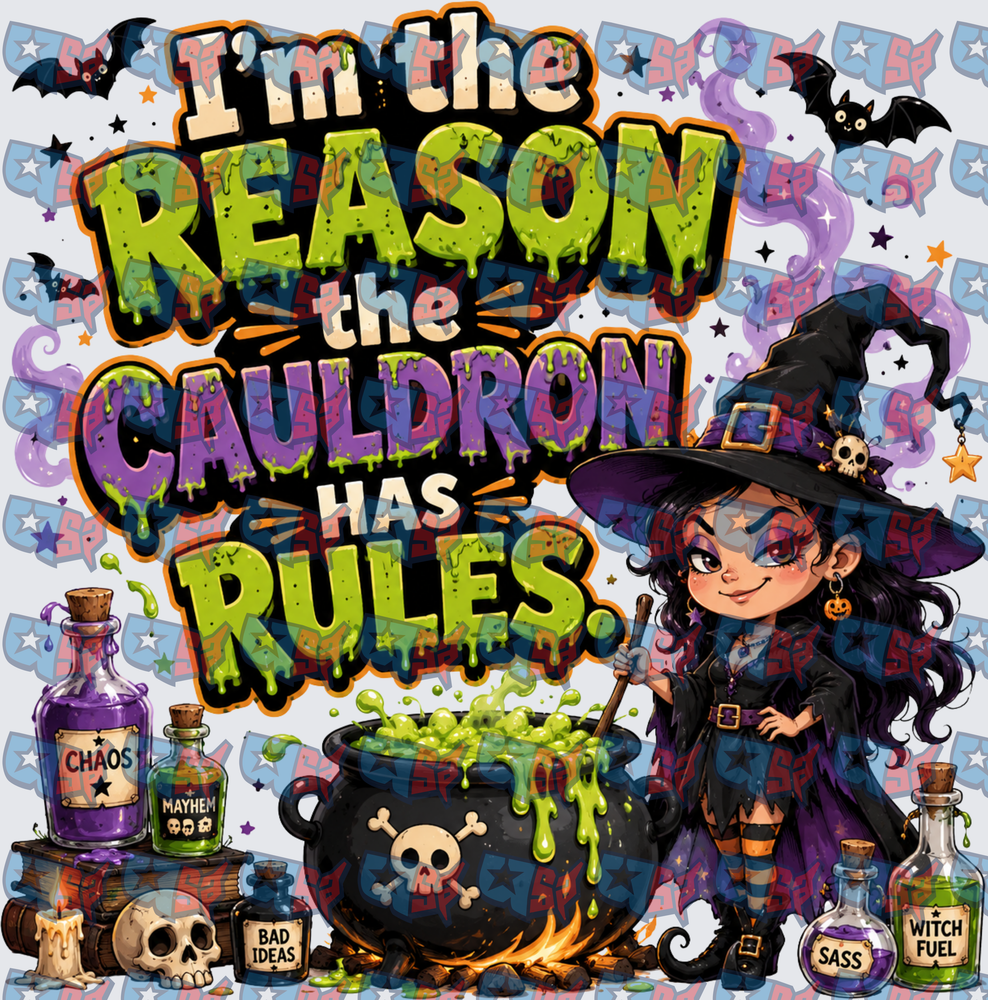I'm The Reason The Cauldron Has Rules Sassy Witch (DTF)
