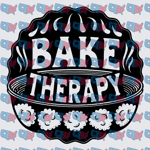 Bake Therapy Mixing Bowl Badge Design (DTF)