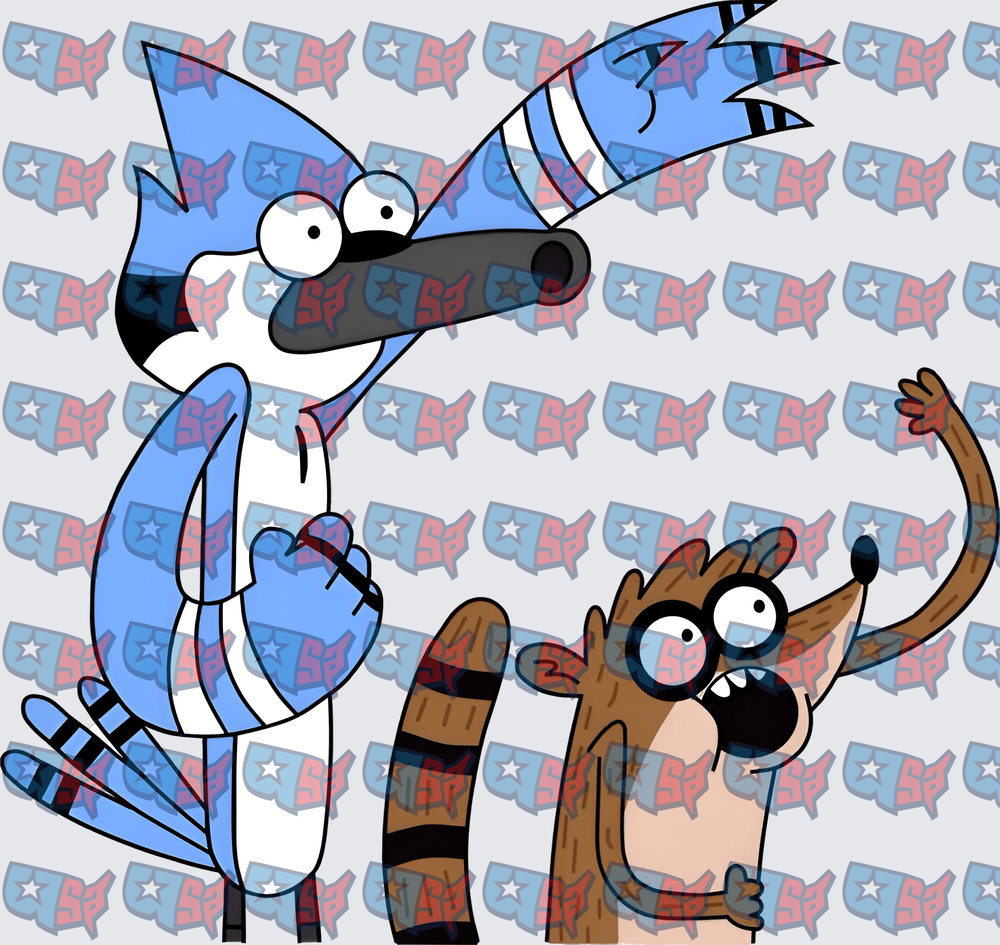 Mordecai and Rigby Excited Duo Regular Show (DTF)
