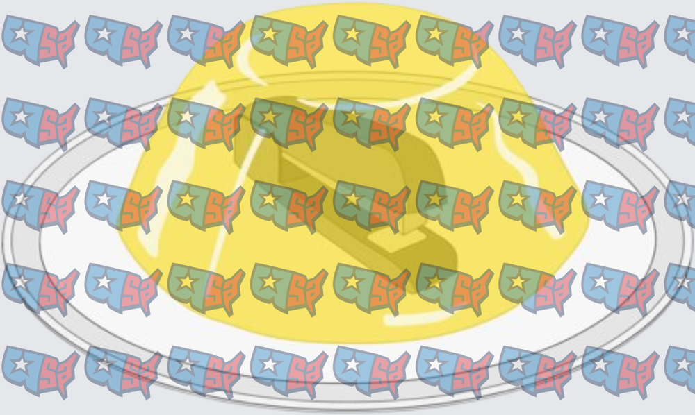Yellow Jello Mold On Plate Cartoon (DTF)