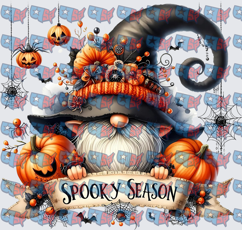Spooky Season Halloween Gnome With Witch Hat Pumpkins (DTF)