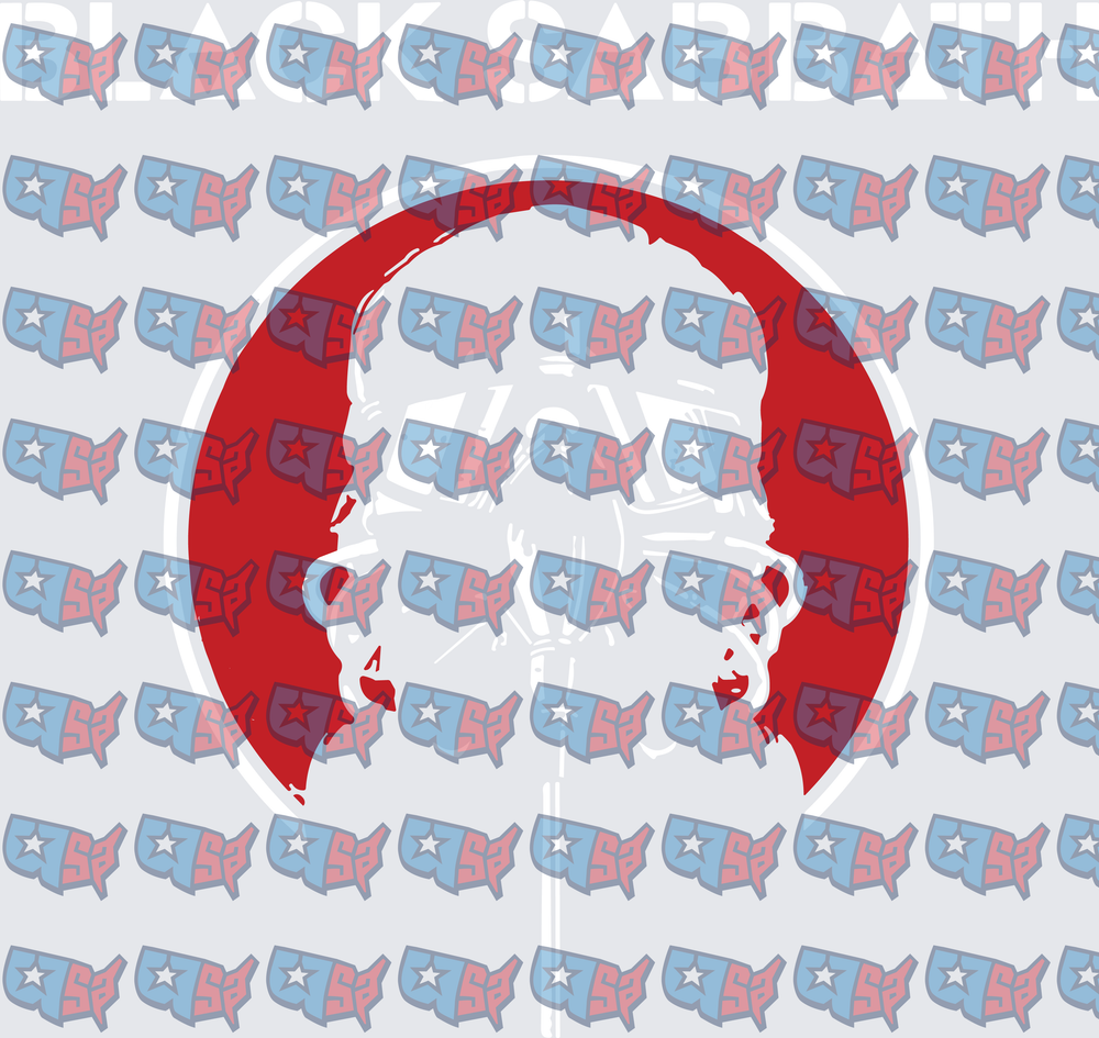 Red Circle Skull Minimalist Graphic Design (DTF)