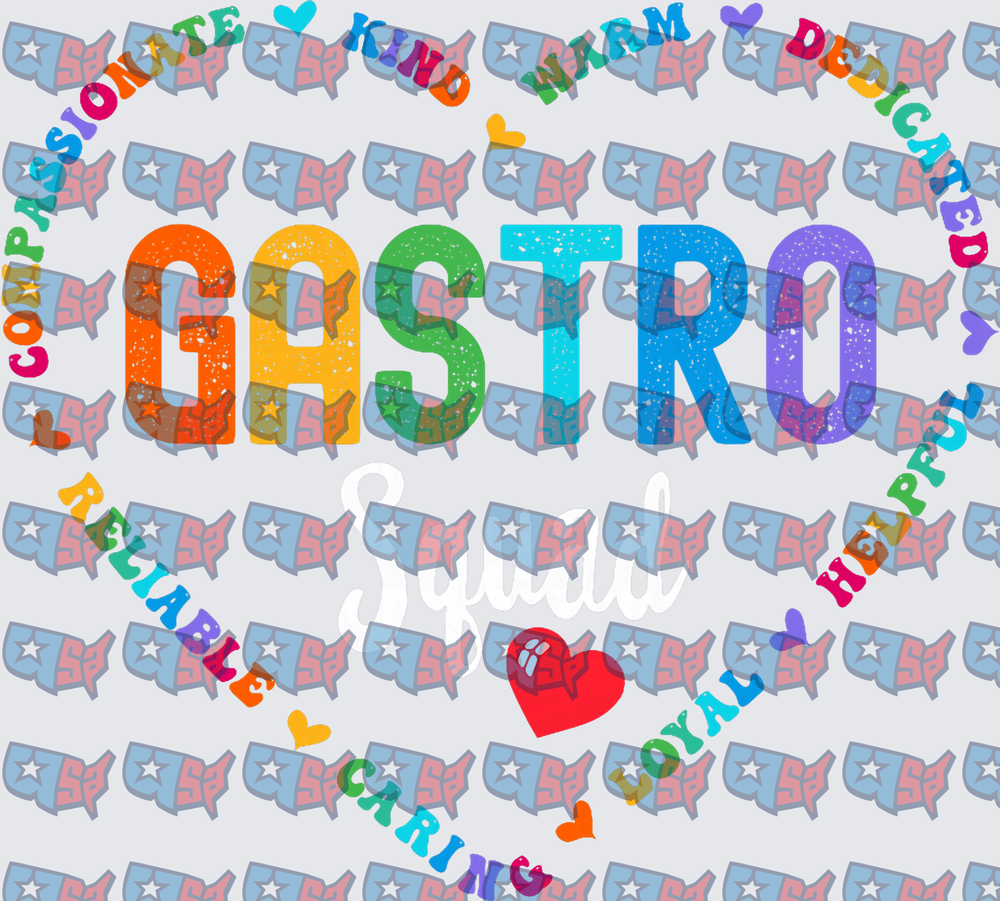 Gastro Squad Rainbow Bold Letters Heart Traits (DTF)
