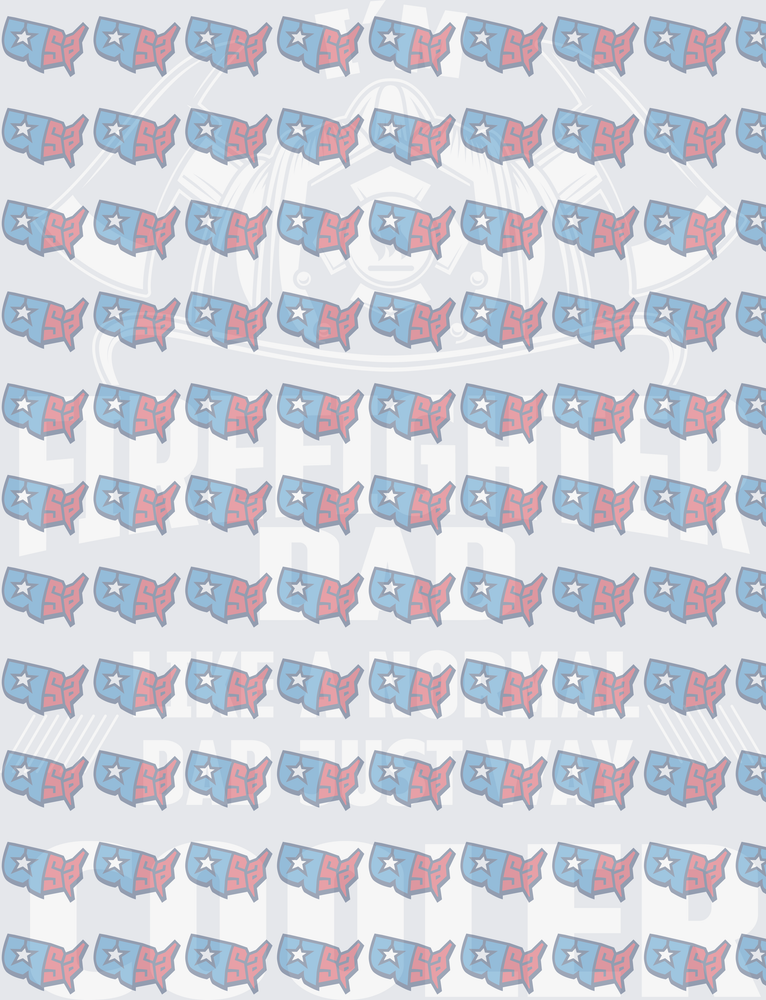 USA Map Patriotic Red White Blue Repeat Pattern (DTF)
