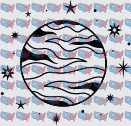 Patriotic Planet Stars Red White Blue (DTF)