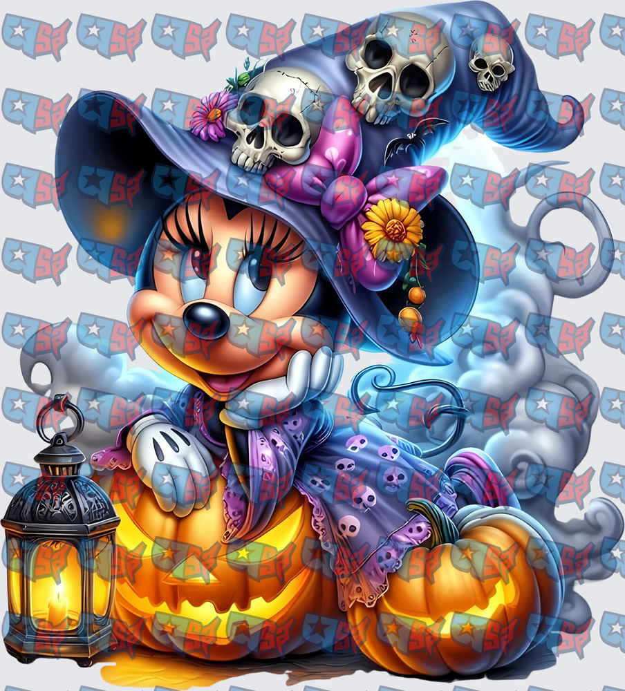 Halloween Witch Mouse Pumpkin Skull Lantern (DTF)