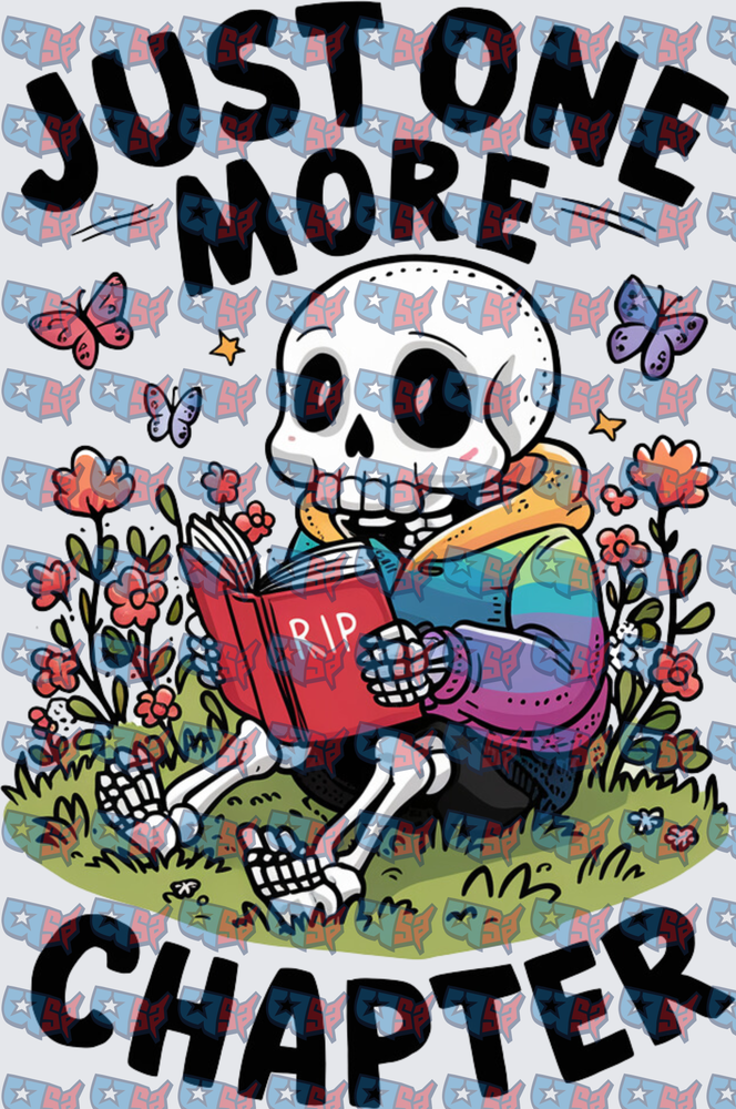 Just One More Chapter Skeleton Reading Book (DTF)
