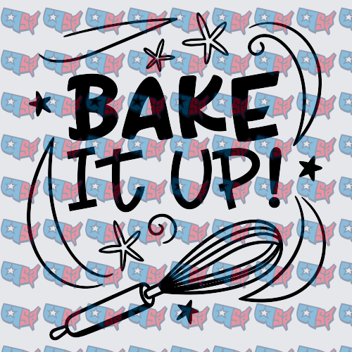 Bake It Up Rolling Pin and Whisk Design (DTF)