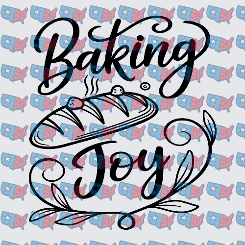 Baking Joy Script Bread Loaf Floral Design (DTF)